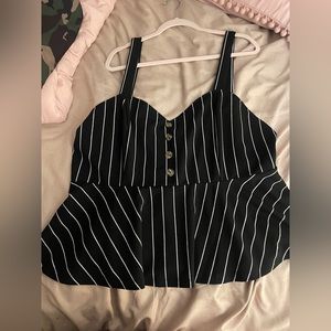 4XL black and white fashion tank top
